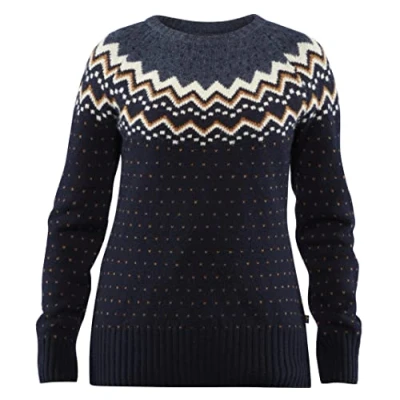 Image of Fjallraven Womens Övik Knit Sweater Sweatshirt, Blue, S EU