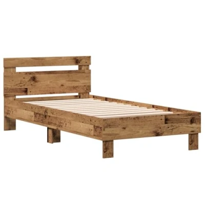 Image of vidaXL Rustic Wood Bed Frame Old Solid 90 x 190 cm