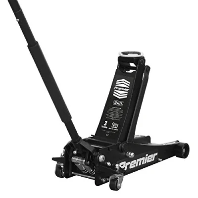 Image of Sealey Premier Trolley Jack 3 Tonne Rocket Lift Black