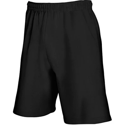 Image of Fruit of the Loom Men&#039;s Premium Jogging Shorts Black XX Large