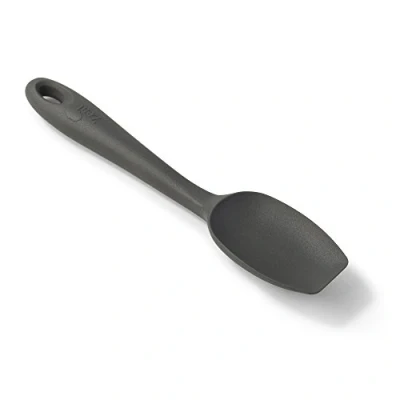 Image of Zeal J221T Scratch Non Stick Spatula Spoon Small (7/20cm), Silicone, Dark Grey, 7 Inch
