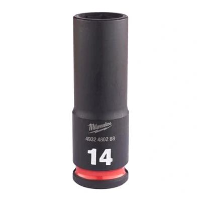 Image of Milwaukee 3/8&quot;SQ Drive Shockwave Impact Socket 14mm Deep Ii
