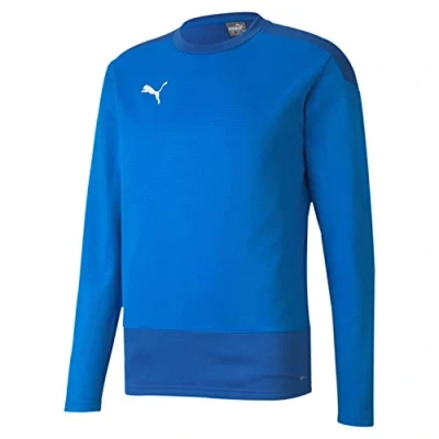 Image of Artze Wall Art PUMA Men&#039;s teamGOAL 23 Training Sweat Pullover, Electric Blue Lemonade Team Power Blue, Large