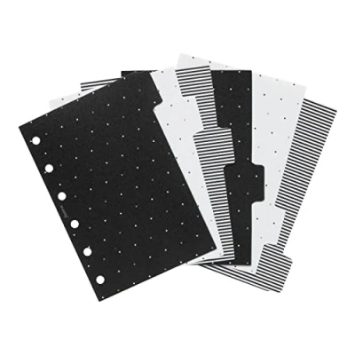 Image of Filofax Organizer Accessory, Pocket Size, Moonlight Collection, Dividers with Tabs, Set of Six (B132819)