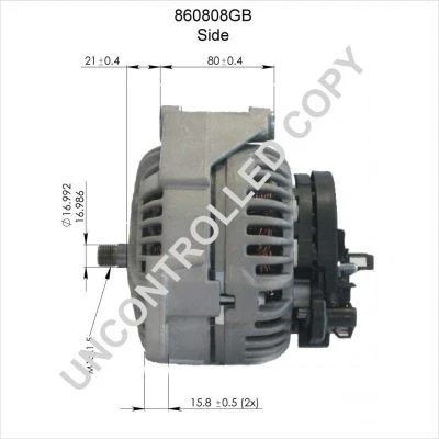 Image of 25841044, 5000049125, 5000137323, 5000138298, 5000559254 Starter motor PRESTOLITE ELECTRIC 861039 24V 4kW 10 with 50(Jet) clamp, B+ 89mm