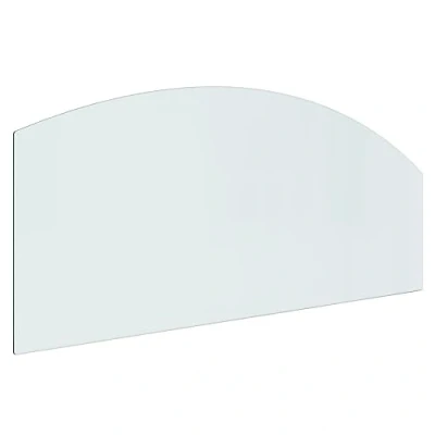 Image of &quot;vidaXL Fireplace Glass Plate Transparent, Tempered Panel with High Temperature Resistance, Bevel Polished Edge for Parquet or Laminate Floor Protection, Size 120 x 50 cm&quot;