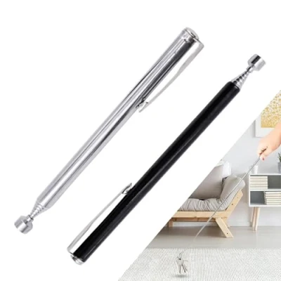 Image of 2Pcs Magnetic Telescoping Pick Up Tool, Extendable Grabber Reacher Tool,Magnetic Picking Tool for Men, DIY Handyman(Silver+Black)