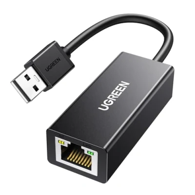 Image of UGREEN USB to Ethernet Adapter, RJ45 Wired LAN 2.0 Network Internet Adaptor Driver Free Compatible with Laptop, Switch, Macbook 2016 2022, Surface Pro, XPS, Steam Deck