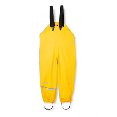 Image of CareTec Unisex Kids Overall Pu W/O Fleece Rain Trousers, Yellow (324), 74 UK
