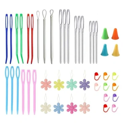Image of EULAPGOE 48 Pcs Large Eye Sewing Needles, Darning Needles for Crochet, Knitting Crochet Projects