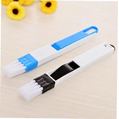Image of 1pc 2 in 1 Door Window Gap Cleaning Brush Mini Keypad Slot Dust Cleaner Household and Dustpan Set Random Color