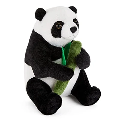 Image of Zappi Co Plush Children&#039;s Stuffed Soft Cuddly Toy Part of Safari Animals Collection, Perfect for Kids (13cm Height)(Panda)