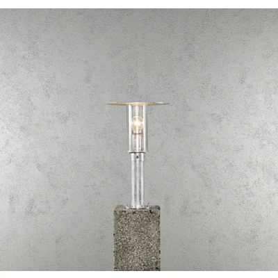 Image of Mode Outdoor Classic Gate Post Pedestal Galvanised Clear Plastic Rough Proof, IP54
