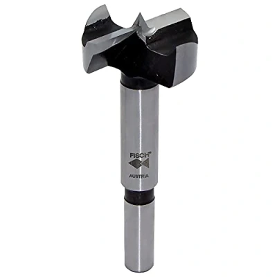 Image of Fisch Universal Forstner Bit (38mm) Best Speed Cutter with Center Point, 2 Cutters, Spurs and Reduced Cylindrical Shank Crafted from Tool Steel for Edge Protection FSC 012054 Made in Austria