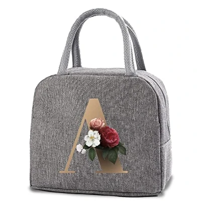 Image of FINDING CASE Insulated Lunch Bag Tote for Women Wide Open Cooler Water Resistant Thermal Leak Proof Organizer Men Girls Children Outdoor Picnic Work (Gold A)
