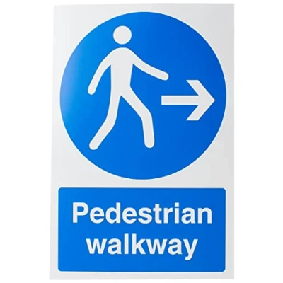 Image of Seco Pedestrian Walkway Right Arrow Sign, 200mm x 300mm 1mm Semi Rigid Plastic