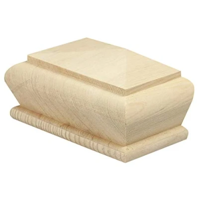 Image of Jackson Woodturners Hemlock Pyramid Half Cap rebated to fit a 82mm Newel Post