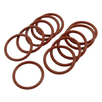 Image of sourcingmap 25mm x 2mm Silicone O Ring Oil Sealing Washers Grommets Red 10 Pcs