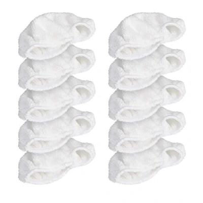 Image of Navaris Microfibre Pads for Steam Cleaner Set of 10 Replacement Cloths Handheld Steamer 49454 Washable Wipes Floor, Wall, Cleaning