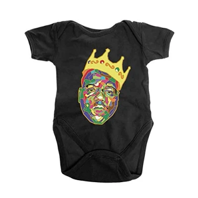 Image of Biggie Smalls Kids Baby Grow: Crown 6 9 Months Black