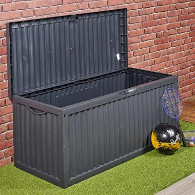 Image of URBNLIVING 350 Litre Outdoor Storage Box Garden Patio Plastic Chest Lid Container Multibox