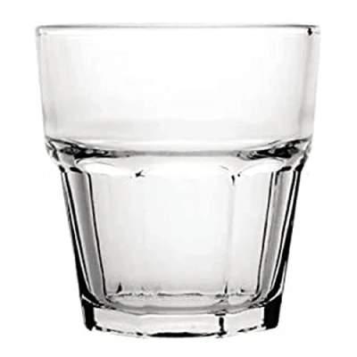 Image of Olympia Toughened Orleans Tumblers Set 200 ml/7 oz (Pack of 12), Clear, Glass, Panelled Design, Glasswasher Safe, GF938