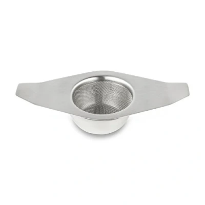 Image of Café Ole TS 1209/C Winged Stainless Steel Strainer Infuser for Loose Tea Leaves Quick and Easy Brewing, 12.7 x 6.2 2.5 cm