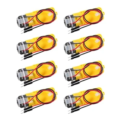 Image of ALMOCN 8pcs TT DC Gearbox Motor Dual Shaft 3 6V Gear 200RPM Ratio 1:48 with 2.54mm Wire for Arduino Smart Car Robot