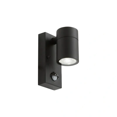 Image of Ansell Acero Directional With PIR GU10 Wall Light Black