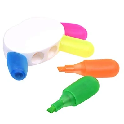 Image of Hand Shapes Highlighter Pen in 5 Colors Fine Tip Neon Highlighters Marker Office Stationery School Supplies