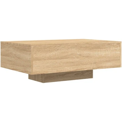 Image of vidaXL Coffee Table with LED Lights Sonoma Oak 85x55x31 cm