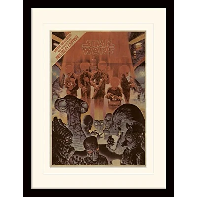 Image of Star Wars Mos Eisley Cantina Aged Memorabilia, Multi Colour, 30 x 40 cm