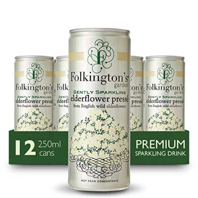Image of Folkingtons Gently Sparkling Elderflower Presse 250ml (Pack of 12)