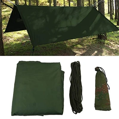 Image of Outdoor Tent Tarp, Anti UV Waterproof Rain Tarp Fly Shelter Lightweight Camping Hammock for Travel(Green)