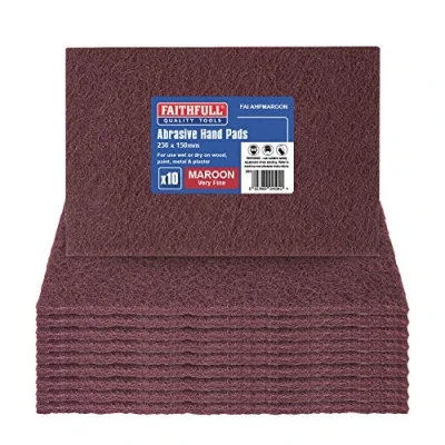 Image of Faithfull AHPMAROON Very Fine Hand Pad 230 x 150mm Maroon (Pack of 10)