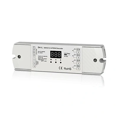 Image of 4CH 5A/CH Constant Voltage DMX512 &amp; RDM Decoder RGBW Controller 4 Channel Dimming 12 24V Output PWM