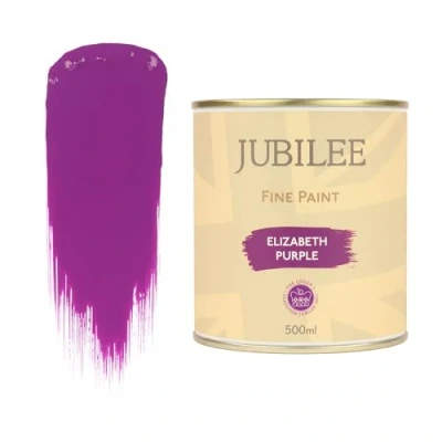 Image of Guild Lane Jubilee Fine Paint Elizabeth Purple Furniture, Metal, Fabric, Glass &amp; More Indoor Outdoors Water Based Acrylic 500ml