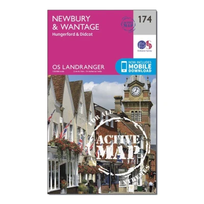 Image of Landranger Active 174 Newbury &amp; Wantage, Hungerford Didcot Map With Digital Version