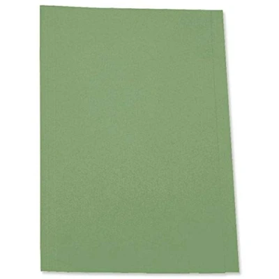 Image of 5 Star Office Square Cut Folder Recycled Pre punched 250gsm Foolscap Green [Pack 100]
