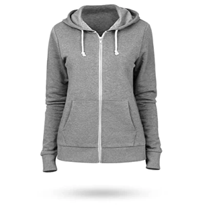 Image of Missmister Unisex Kids Hoodies girls Plain Fleece Hoodie Boys Jumper Zip Clothes Hooded Sweatshirt Casual School Wear Top (Silver Grey, 13 Years)
