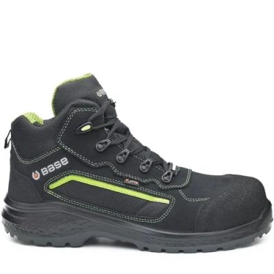 Image of Base Be Powerful Top Special Ankle Shoes Black/Green UK 4 EU 36