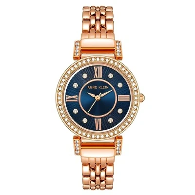 Image of Anne Klein Women&#039;s Premium Crystal Accented Bracelet Watch, AK/2928NVRG