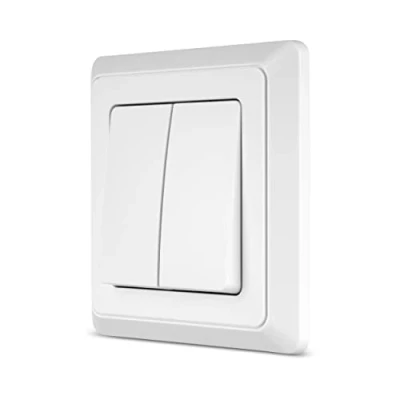 Image of REV PrimaLuxe Flush Mounted Light Switch, Series Complete with Frame, White