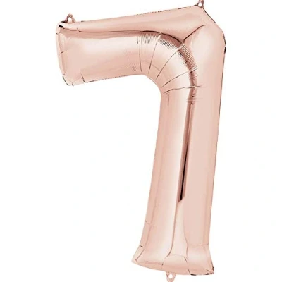 Image of Amscan 3621801 S/Shape: 7 Rose Gold