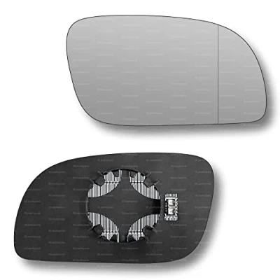 Image of Less4spares Replacement Wing Mirror Glass Right Compatible with VW Touran 2003 2009 CLIP ON Driver Off side Heated Blind Spot