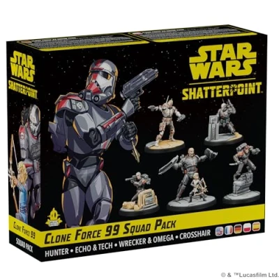Image of ATOMIC MASS GAMES Star Wars: Shatterpoint: Clone Force 99 (Bad Batch Squad Pack) Miniatures Game Ages 14+ 2 Players 90 Minutes Playing Time