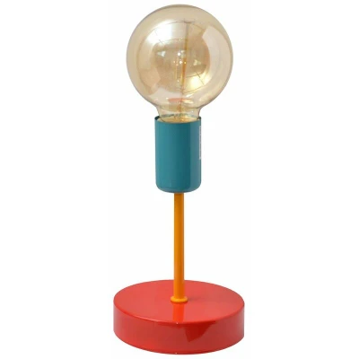 Image of Helam Tube Table Lamp Red, Orange, Turquoise 12cm