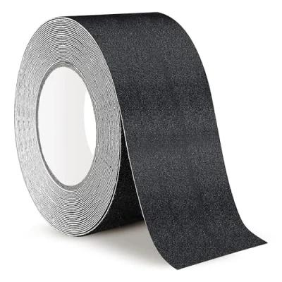Image of Abacus Range Black Anti Slip Tape 75mm x 5m Heavy Duty High Traction Grip for Outdoor/Indoor Safety Non Skid Strip Abrasive Adhesive Stairs Tread Steps Ramps