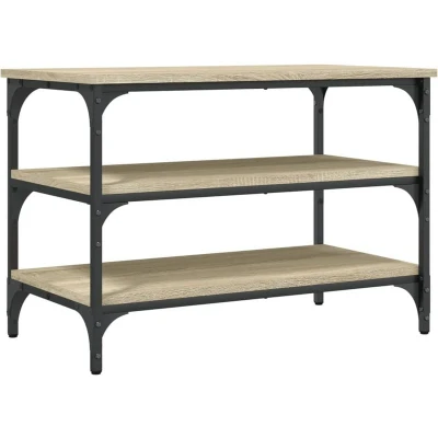 Image of vidaXL Shoe Bench Sonoma Oak 70x38.5x49 cm Engineered Wood