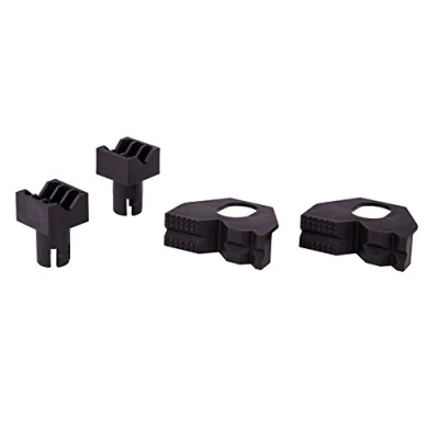 Image of wolfcraft Clamping Jaw Set for Securing Horizontal and Round Workpieces, 4 Pcs. I 6174000 numerous Options on All Tables with 20 mm bore Holes
